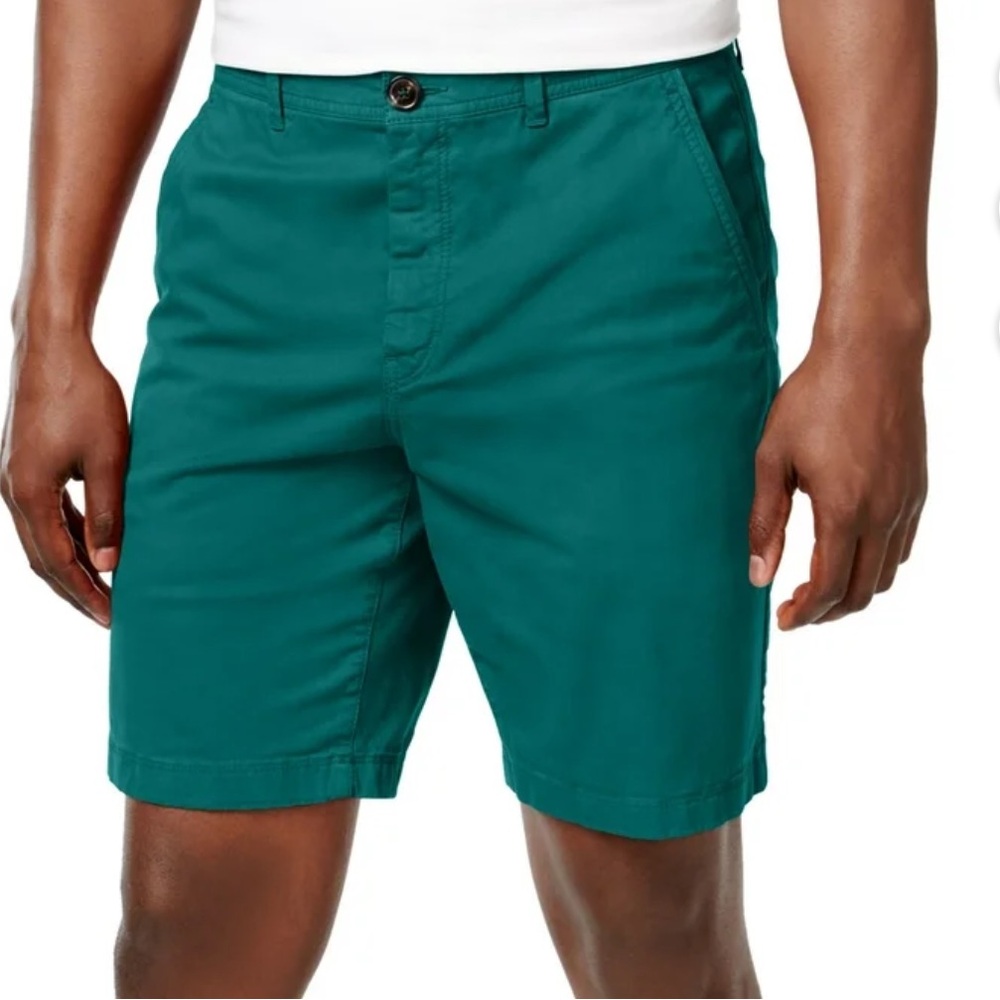 Michael Kors Mens Spring Stretch Casual Chino Shorts, Green Size 32